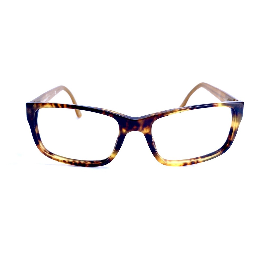 Versace Brown Tortoise Rectangular Wrap Eyeglass Frames 54 17 135 Vintage Italy